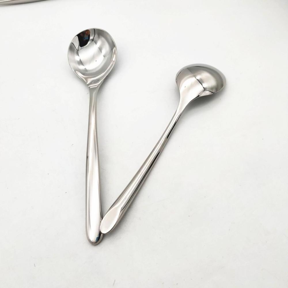 Stainless steel soup spoon