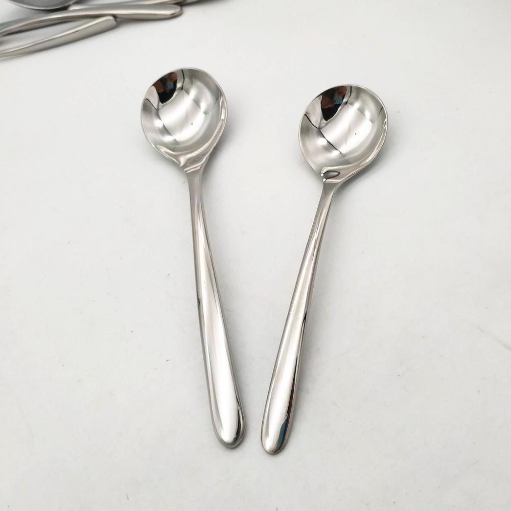 Stainless steel soup spoon