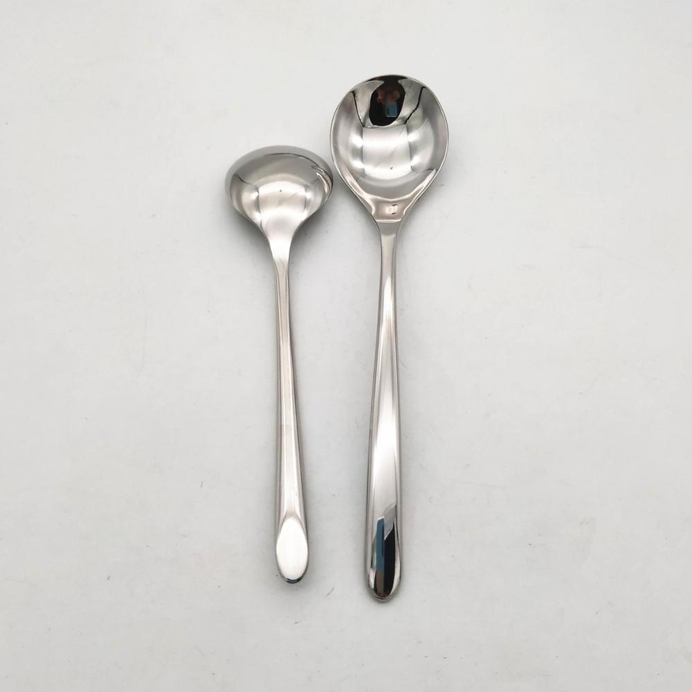 Stainless steel soup spoon