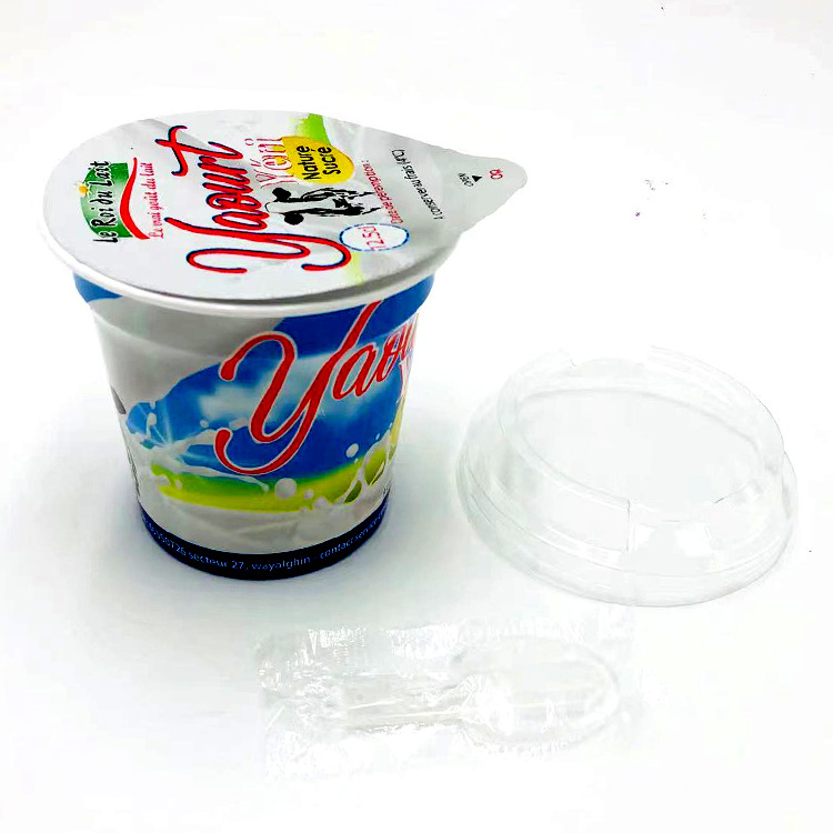 120ml Plastic Yogurt Cup With Aluminum Foil Lid pot de yaourt