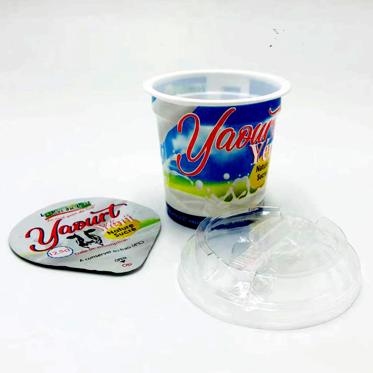 120ml Plastic Yogurt Cup With Aluminum Foil Lid pot de yaourt