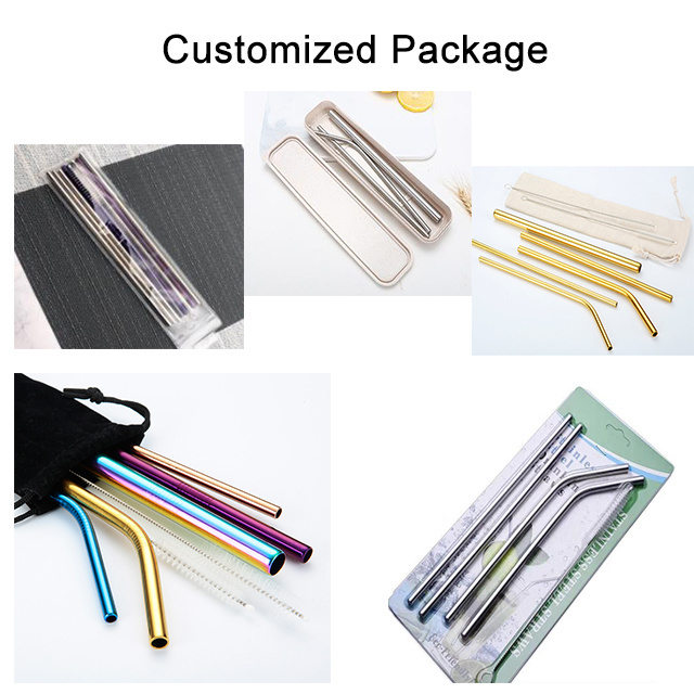 Wholesale Reusable Stainless Steel Drinking Straw With Customized Logo