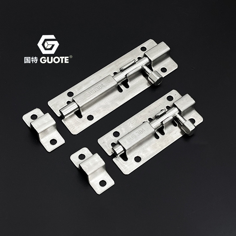 GUOTE stainless steel sliding door bolts pins customized sliding door tower bolts gate latch bar latch