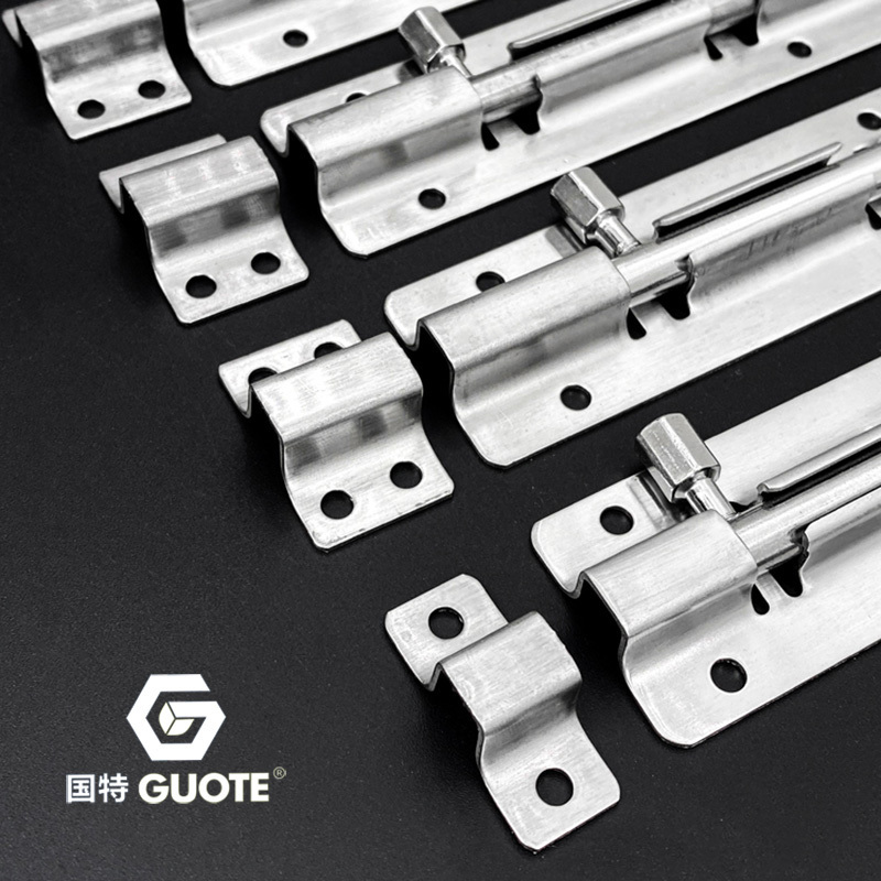 GUOTE stainless steel sliding door bolts pins customized sliding door tower bolts gate latch bar latch