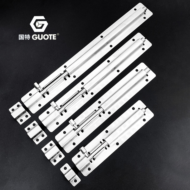 GUOTE durable door latch stainless steel gate latch bar latch sliding lock cushioning cabinet door hardware