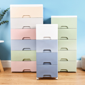 Modern Household Furniture Bedroom 3 4 5 6 Drawer Detachable Combination Plastic Baby Children Wardrobe Storage Cabinet