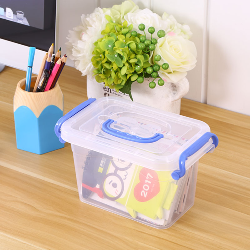 Sundries Stackable Transparent Storage Container With Wheels Clothes Toys Clear Plastic Storage Box