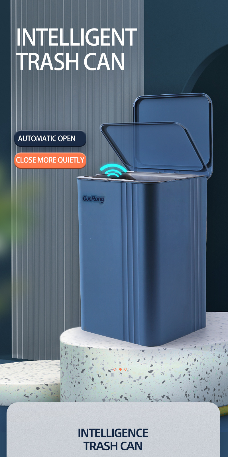 USB Touchless Trash Bin Electronic Intelligent Garbage Smart Waste Bin Automatic Sensor Trash Can