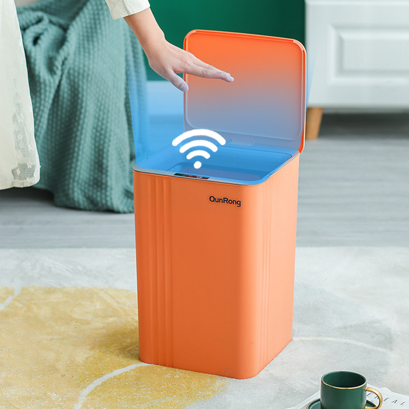 USB Touchless Trash Bin Electronic Intelligent Garbage Smart Waste Bin Automatic Sensor Trash Can