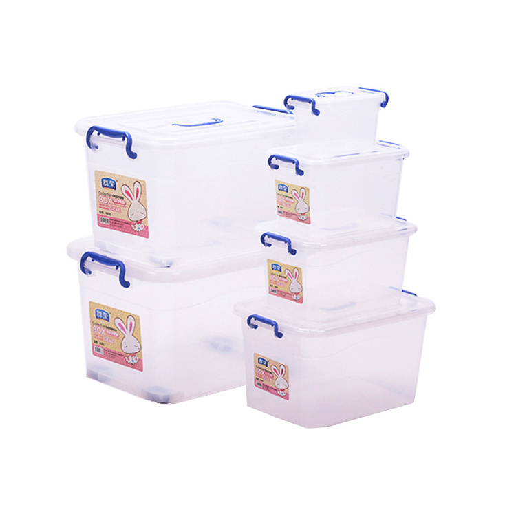 Multifunction Clear Snack Sundries Storage Container 4L Plastic Toy Key Storage Box With Lids