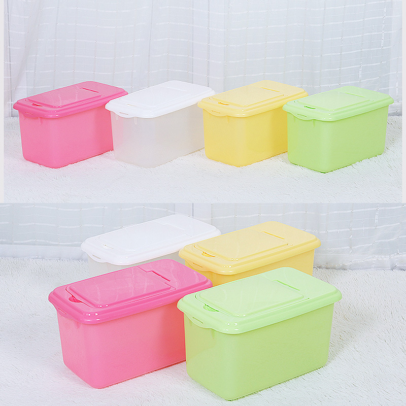 Custom Household 10KG Storage Box Food Grain Bucket Flour Container Kitchen Plastic Cereal Rice Dispenser