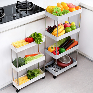 4 Tier Home Snack Storage Organizer Trolley Magazine Storage Shelf With Wheels Kitchen Storage Racks