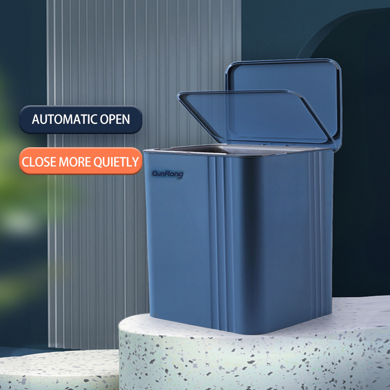 17L Touchless Kitchen Waste Bins Automatic Motion Sensor Garbage Trash Bin Plastic Smart Trash Can