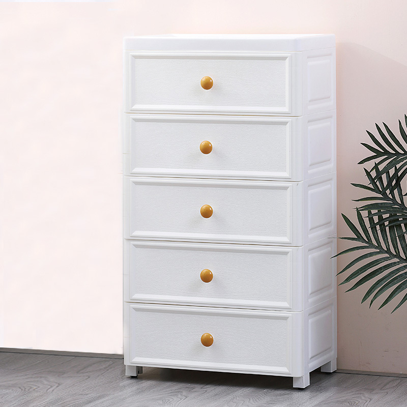 Classical Marble Texture 5 Layers Drawers Kids Plastic Wardrobe Cabinet Storage Clothes