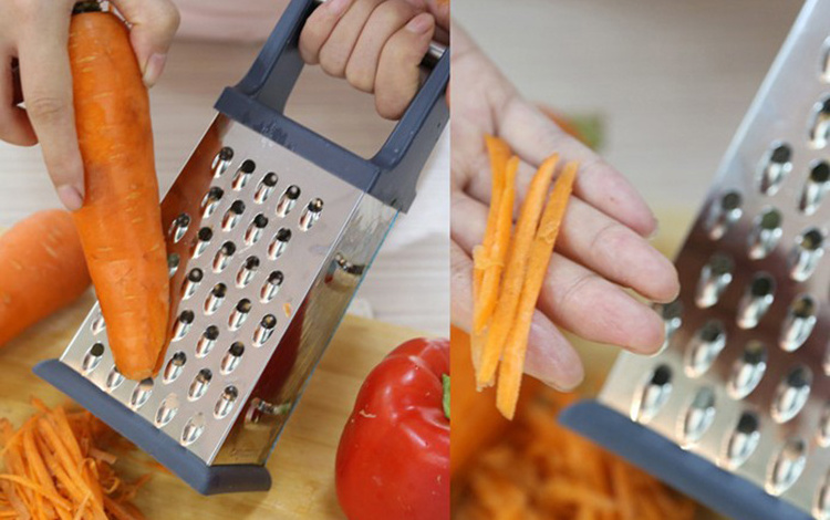 Kitchen Gadget Multifunction Stainless Steel 4 Sided Garlic Zester Potato Slicer Cheese Vegetable Grater