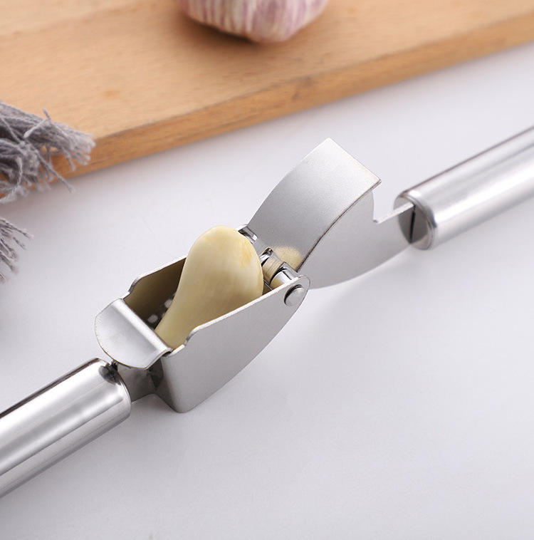 Kitchenware Gadget Tool Ginger Crusher Chopper Portable Stainless Steel Manual Garlic Press