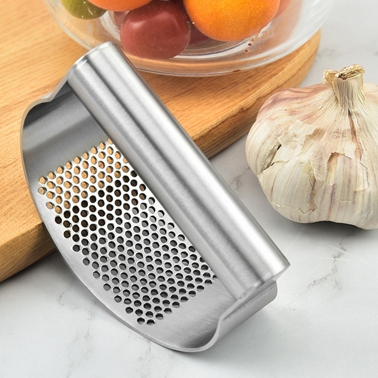 Manual Garlic Press Crusher Squeezer Masher Rocker Stainless Steel Kitchen Garlic Mincer