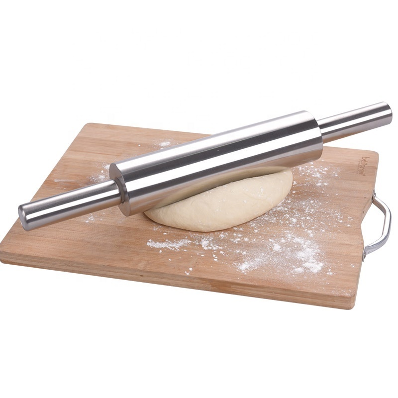 Kitchen Accessories High Quality Durable Pastry Dough 304 Stainless Steel Baking Rolling Pin