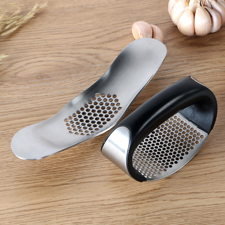 Good Quality Food Grade Stainless Steel Ginger Rocker Chopper Garlic Crusher Vegetable Tools Garlic Press