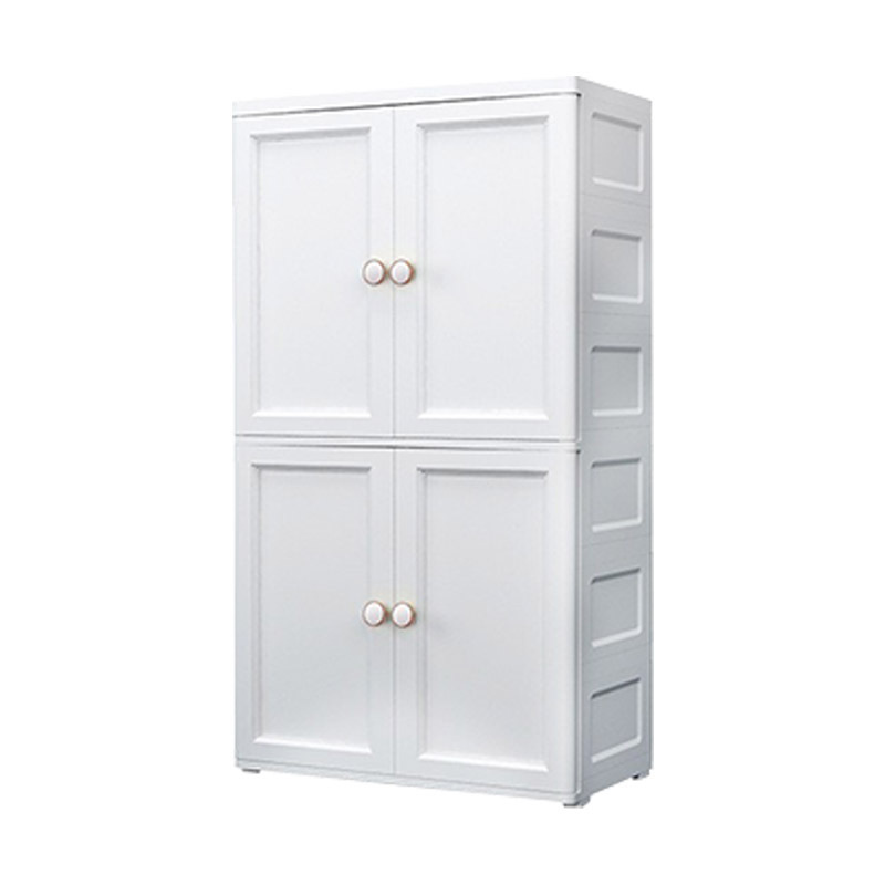 65cm wide double-doors large-capacity plastic wardrobe storage cabinet household storage closet