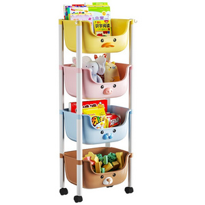 Storage Rack For Kids High Quality Shelves Cute Storage Racks Cartoon Storage Cabinet Plastic Organizers