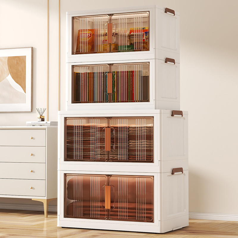 Plastic Wardrobe Cabinet Multifunction High Capacity Folding Storage Box Cupboard Baby Wardrobe  Cabinet