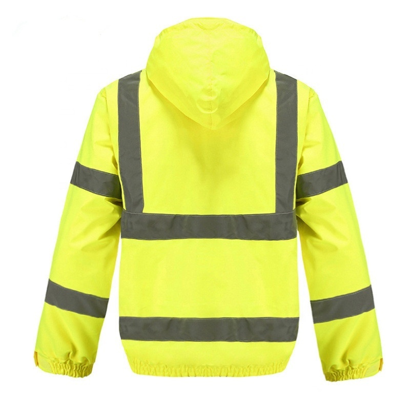 High Visibility Work Cloth Long Sleeve Waterproof Multicolor Safety Reflective Construction Jacket