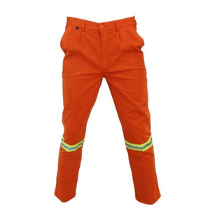 Factory Supply Hi vis Yellow Reflective Security Cargo Work Pants for Men Hi Vis Fire Resistant Safety Cargo Pants