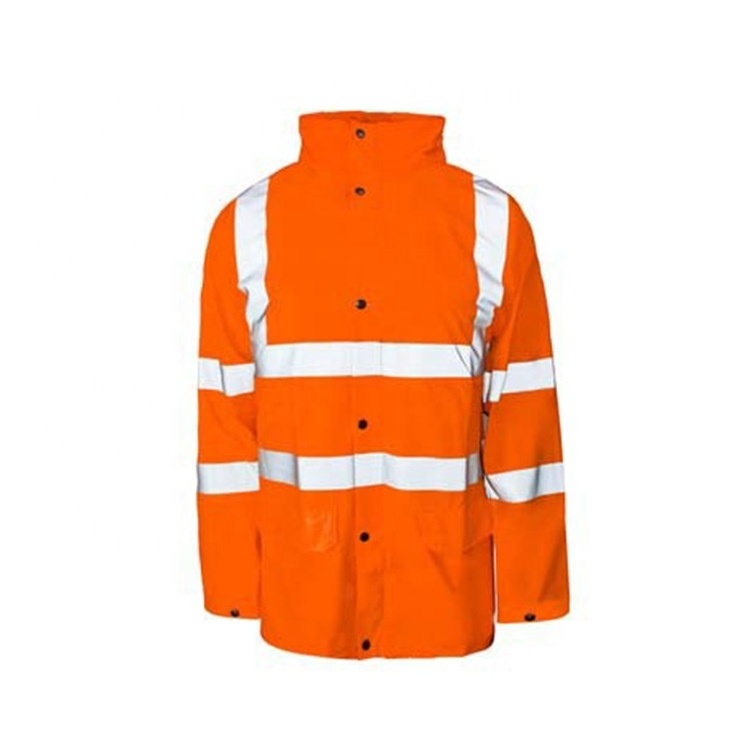 High Quality Waterproof Rain Wear Suit Hi Vis Rain Jacket With Pants Motorcycle Riders Safety Reflective Raincoat  rain wear