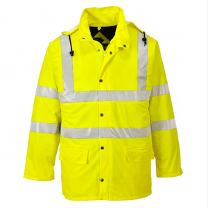 High Quality Waterproof Rain Wear Suit Hi Vis Rain Jacket With Pants Motorcycle Riders Safety Reflective Raincoat  rain wear