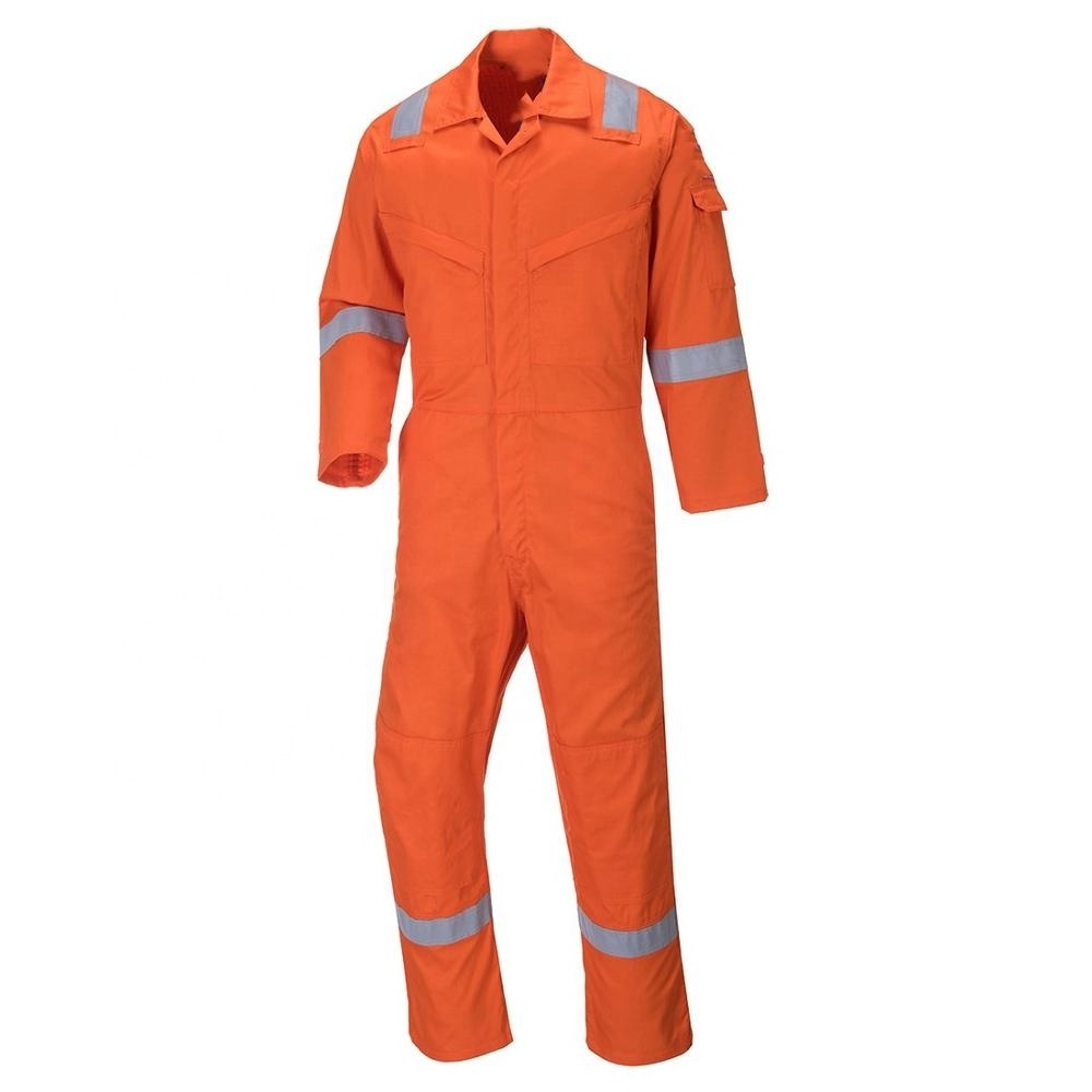 Wholesale High Visibility Flame Retardant Safety Clothing 100% FR Cotton  Reflective Workwear Suit