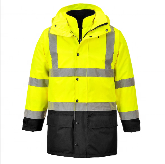 Traffic Winter Hi Vis road Safety Jacket High Visibility Workwear Reflective Safety Jackets With Pockets For Unisex