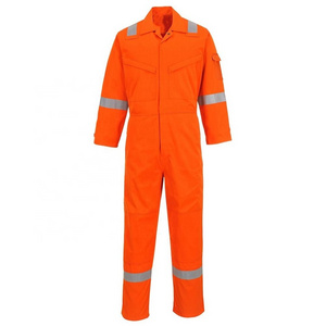 Wholesale High Visibility Flame Retardant Safety Clothing 100% FR Cotton  Reflective Workwear Suit