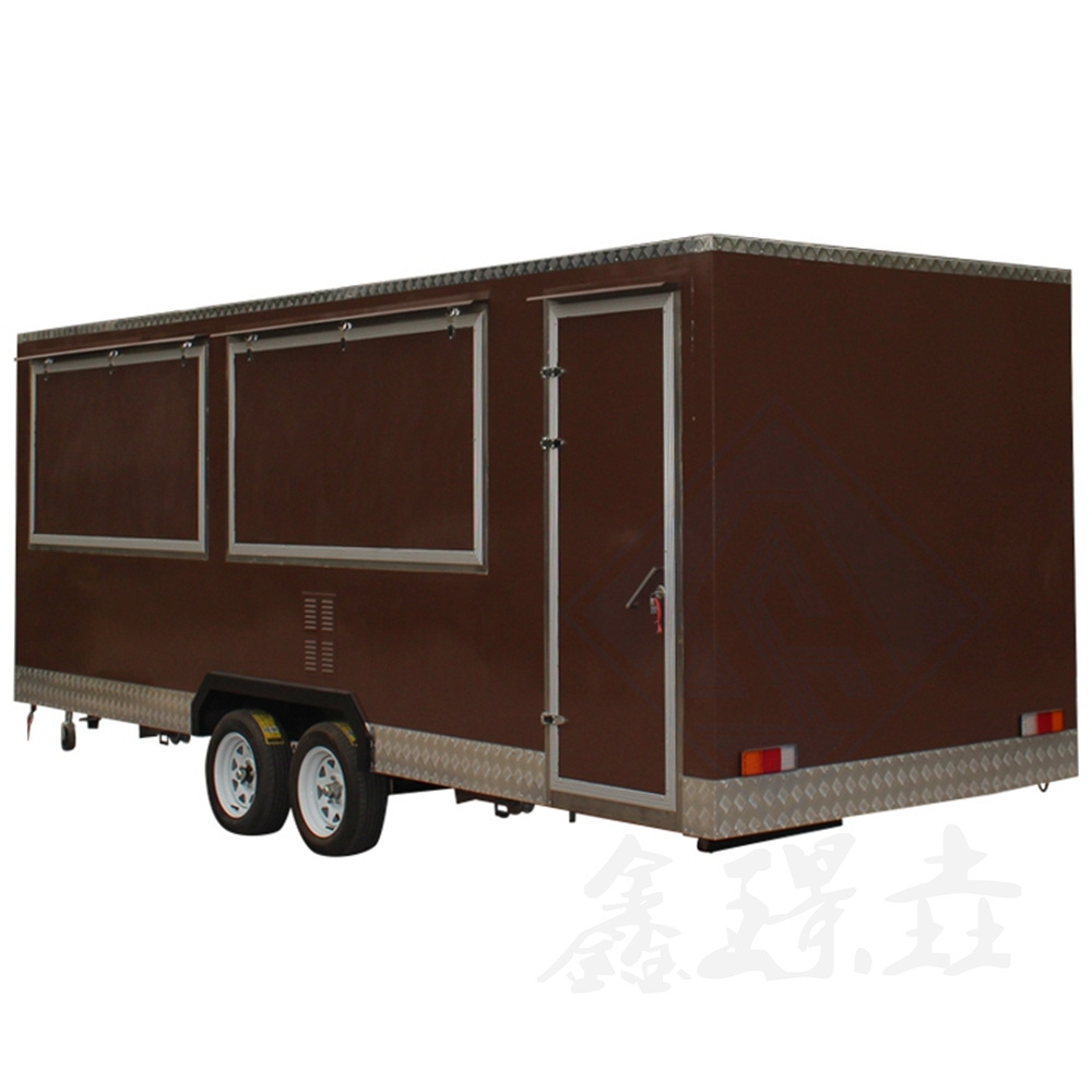 mobile food truck with full kitchen street trailer equipment shipping container galvanized car refrigerated food trailer