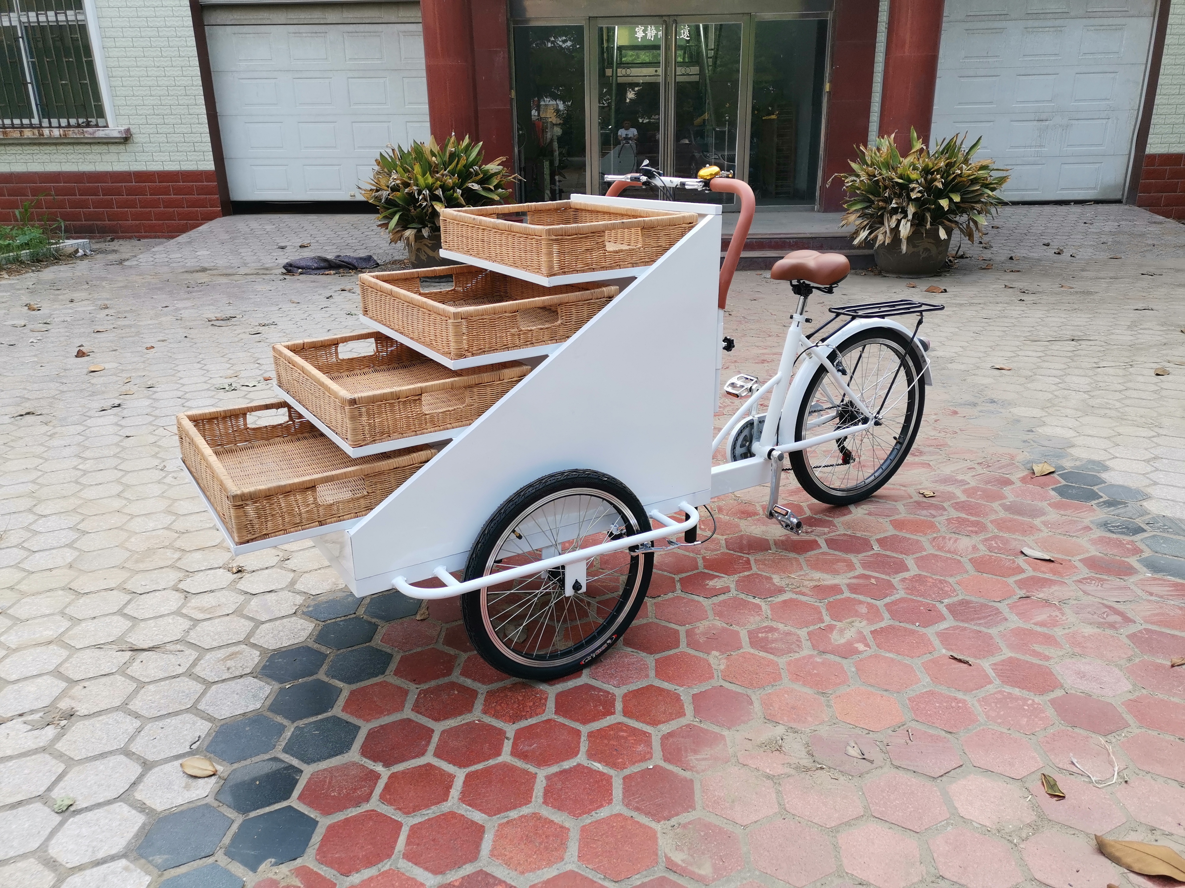 Cake Candy Flower Display Bicycle Cart Mobile Food Cart For Sale