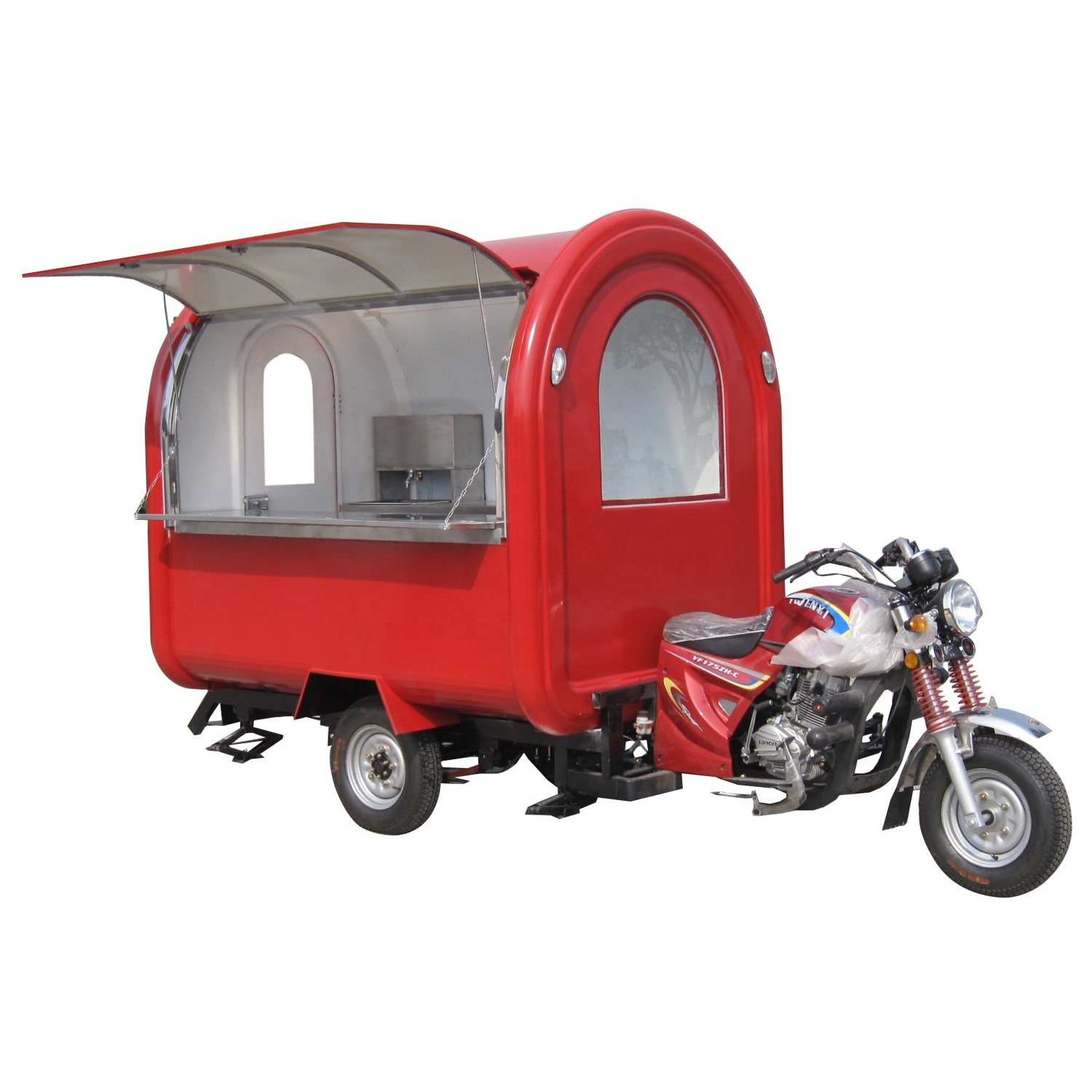 Motorcycle Food Tricycle Cart Mobility Scooter Trailer Food Truck for Sale