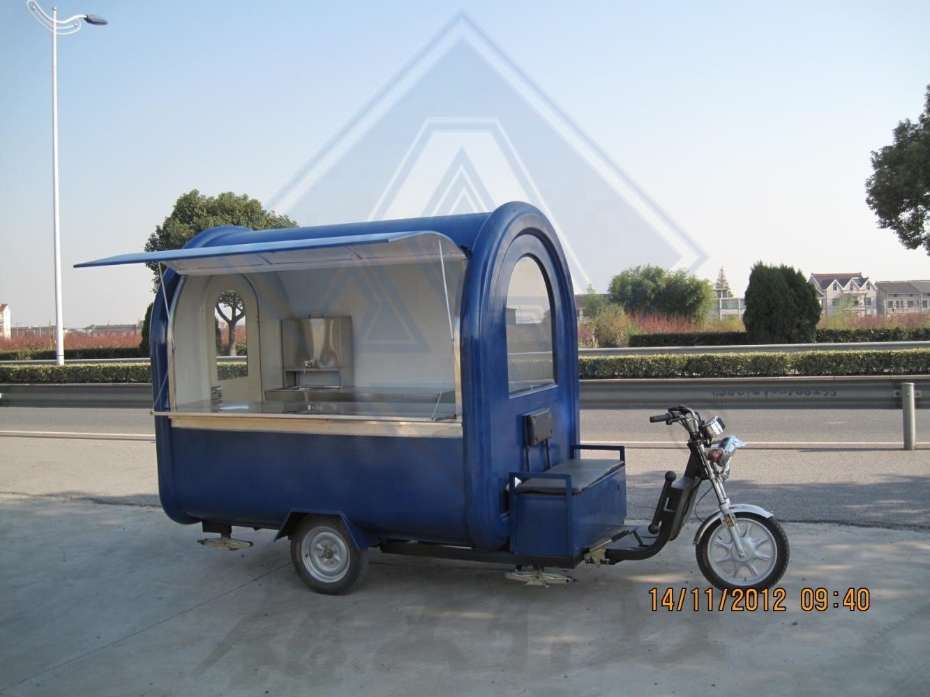 Mobile fast food trailer air stream food truck street cooking equipment appliances umbrella food carts