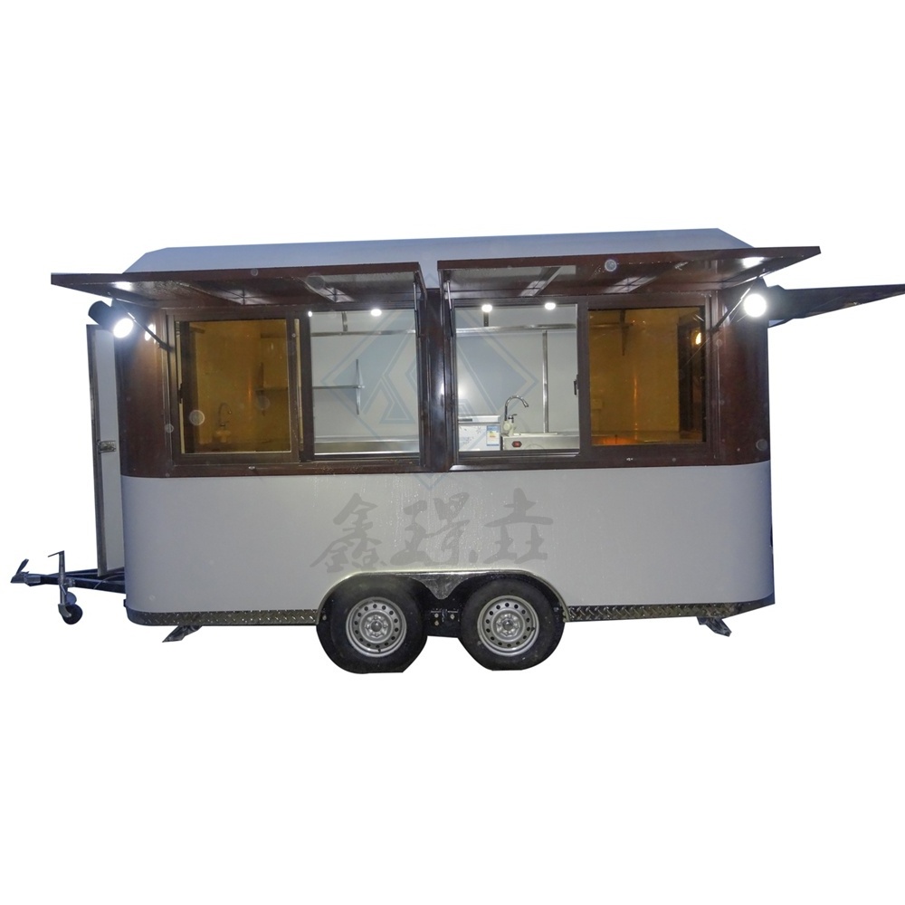 Customized Mobile Street Fast Vending Carts For Bbq and Hot Dog Car Fast Food Car