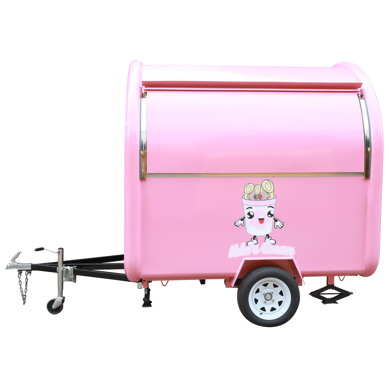 Bubble Tea Fruit Ice Cream Churros Crepe Coffee Cart Food Truck Trailer Crepe BBQ Mobile Food Carts For Sale