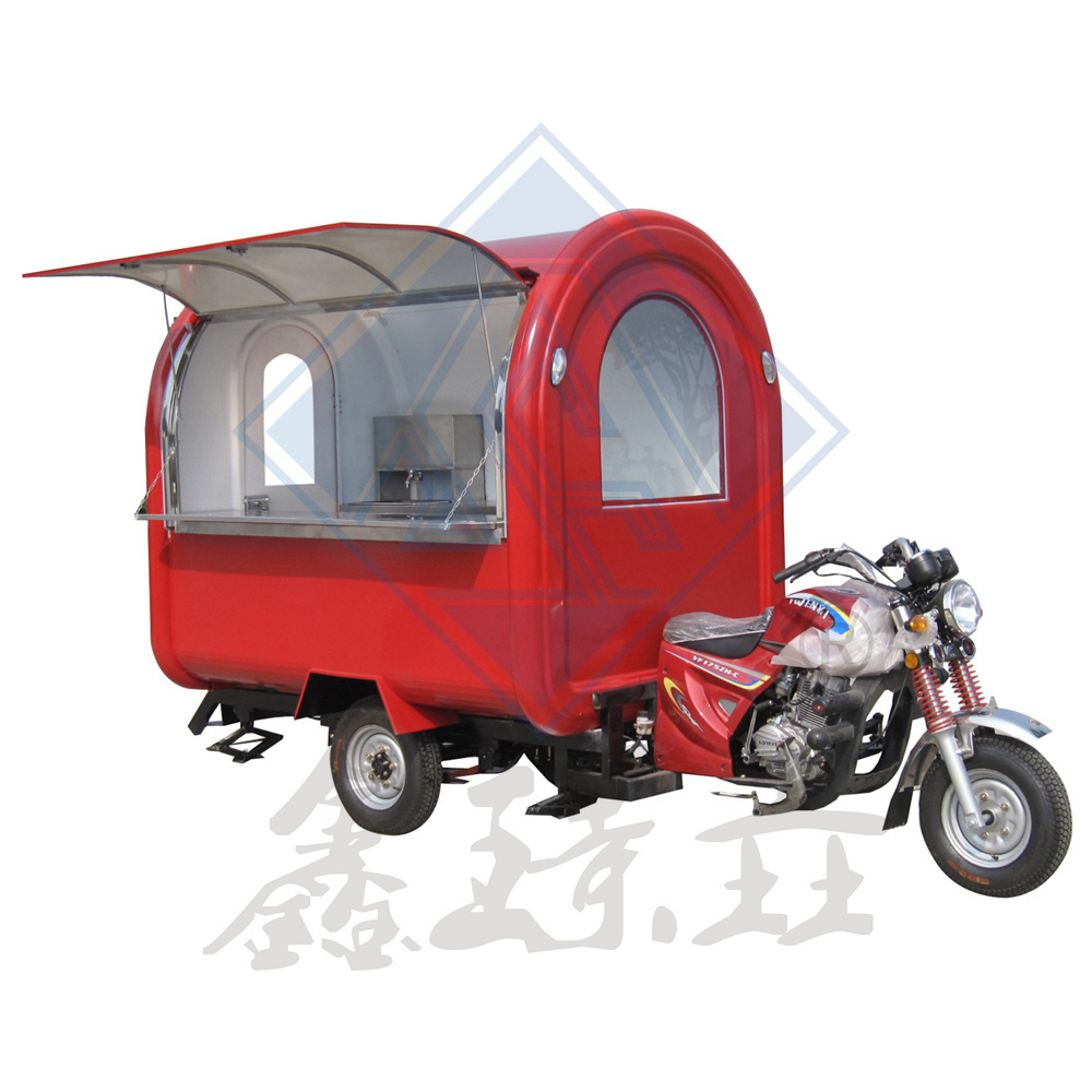 Motorcycle With Windshield Stall Three Wheeled Snack Cart Multifunctional Cart Mobile Fast Food Barbecue Night Market Food Cart