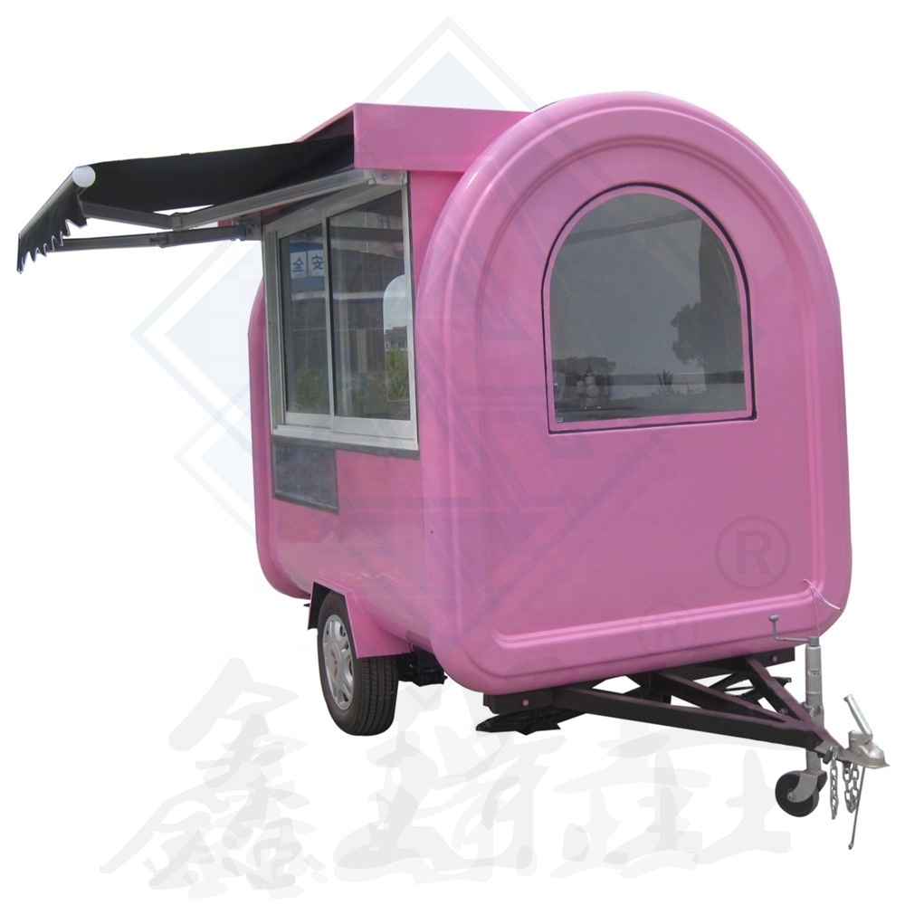 280CM single axle nice design mobile hot sale customized factory industrial round model new mobile with canopy coffee food truck