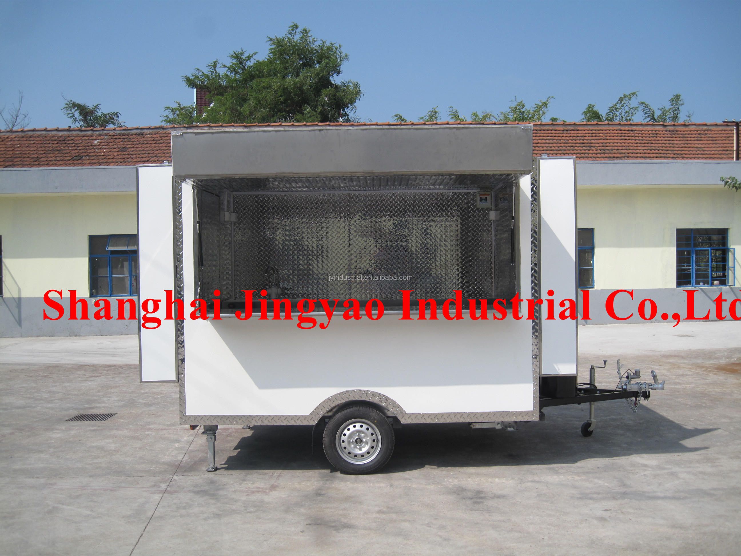 Portable mobile lunch food trailer mobile hot dog food trucks for sale in china