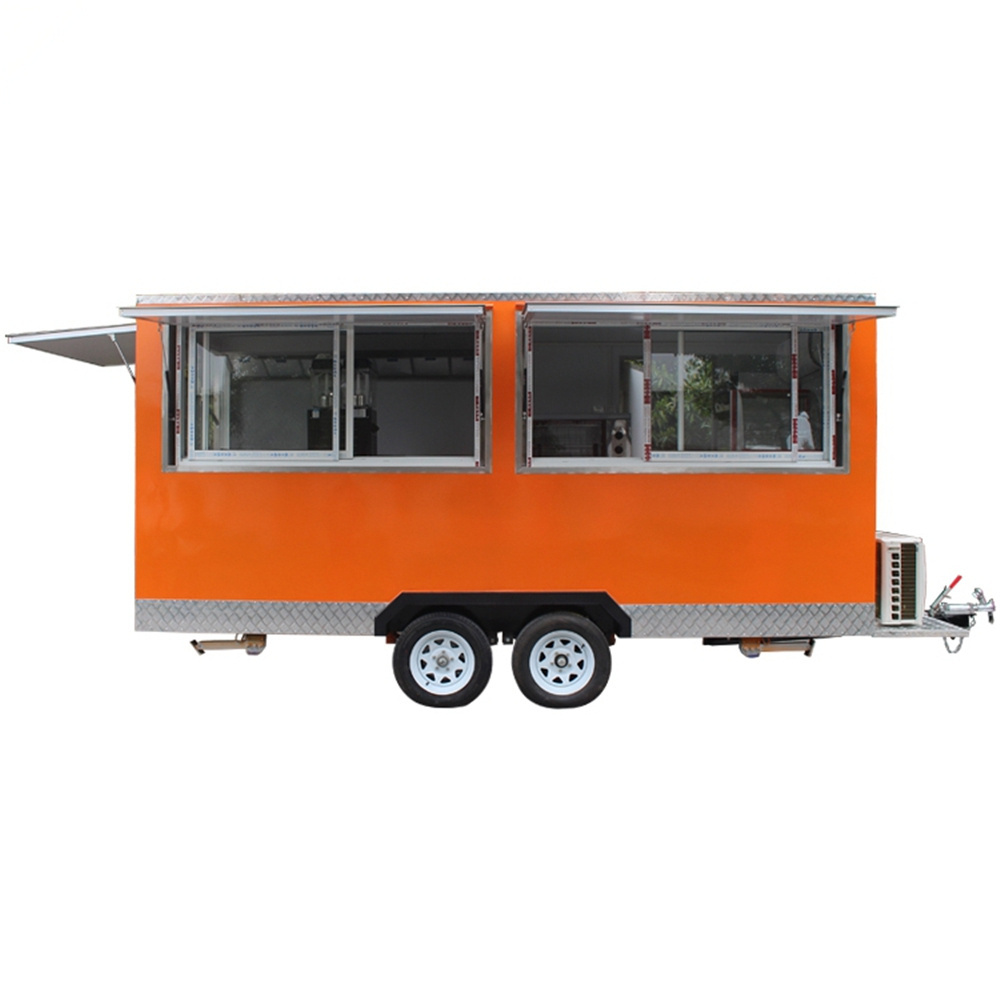 2.2 meter small mobile food truck for slush hot dog food truck with deep fryer and frige/freezer