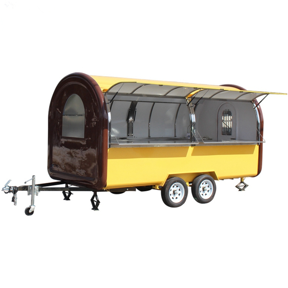 2.2 meter small mobile food truck for slush hot dog with deep fryer and frige/freezer