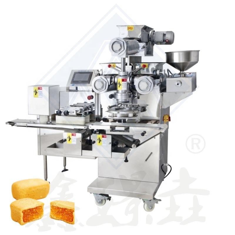 Full Automatic Mochi ice cream maamoul making machine encrusting baking mooncakes with forming machine