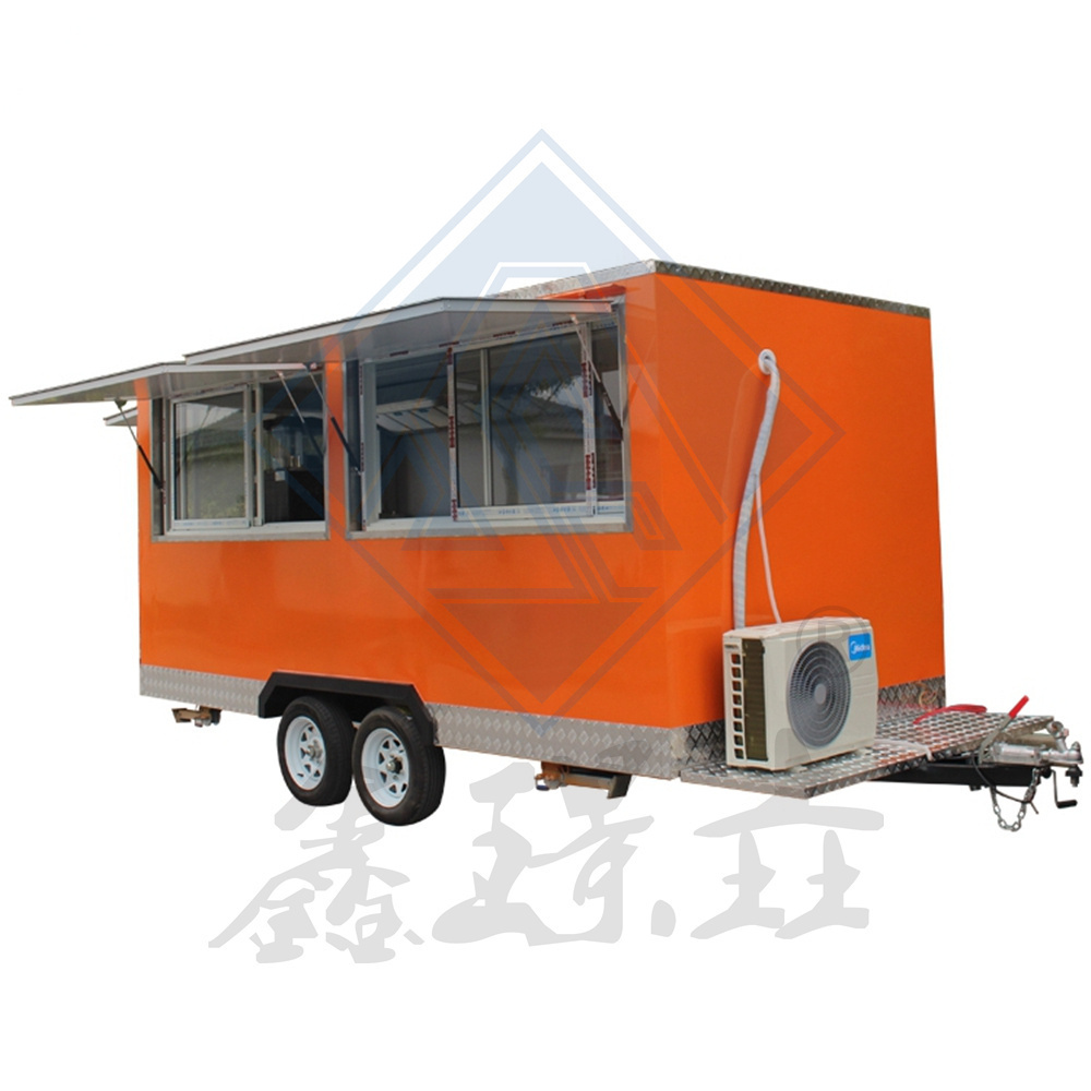 Customized Multifunctional  Commercial Trailer Mobile Fast Food Truck Coffee Milk Tea Cold Drink Truck Food Truck