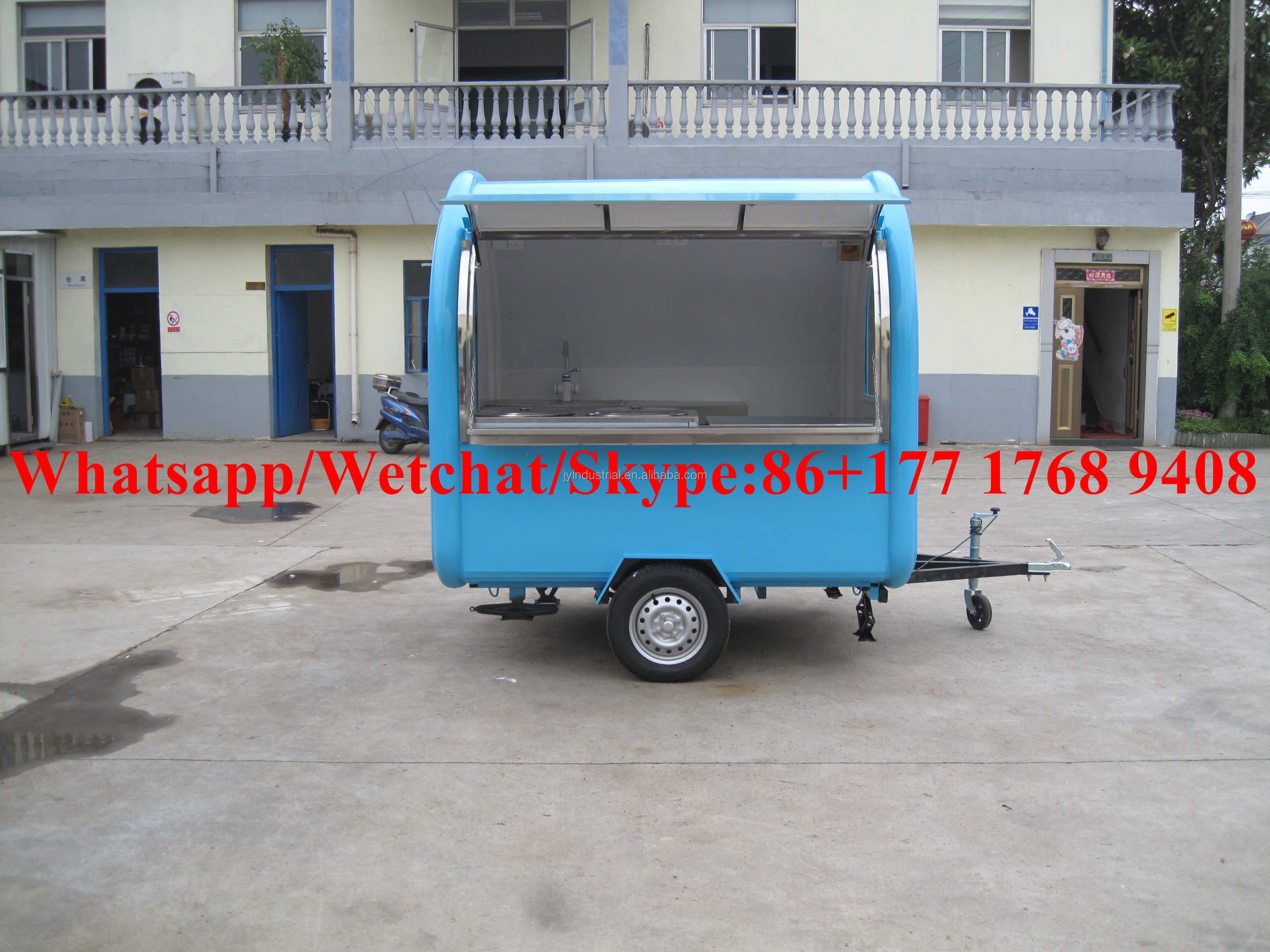 Portable mobile lunch food trailer mobile hot dog food trucks for sale in china