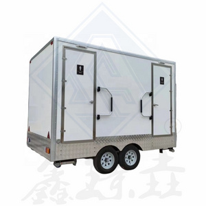 Mobile toilets outdoor portable on wheels vip mobile portable trailer toilet