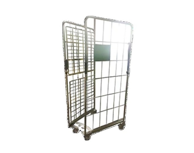 Warehouse cargo transport cart roll cage trolley rolling cage cart with four wheels