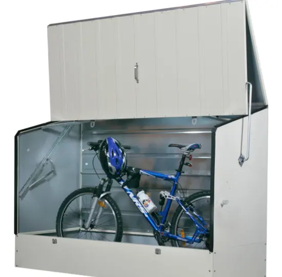 Outdoor Furniture Waterproof Steel Metal Bicycle Storage Boxes Bicycle Lockers Lockers